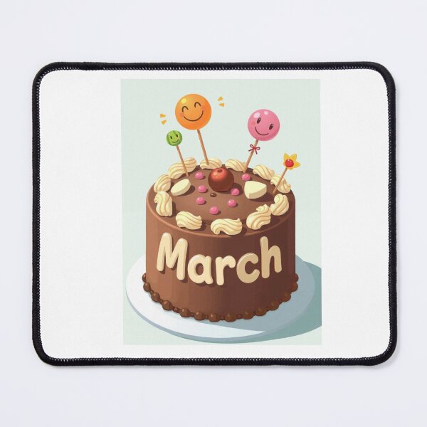 Item preview, March Cake kawaii cute birthday gift funny dessert designed and sold by CheeseBlueprint.