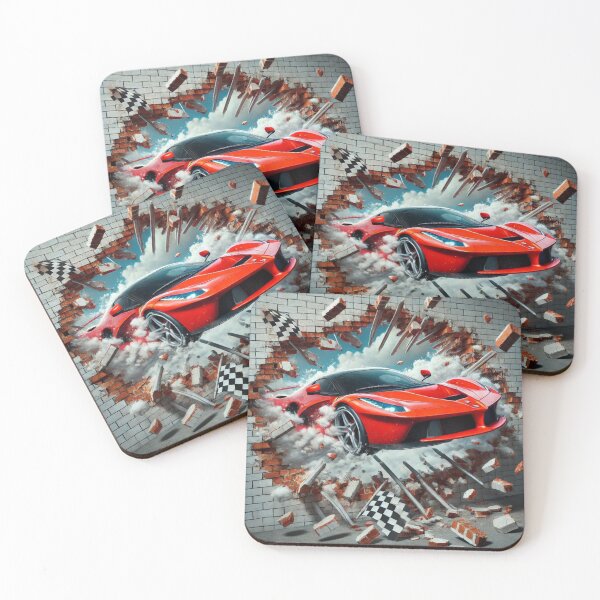 Item preview, car breaking through brick wall designed and sold by 3free3street - Neon & Graffiti Digital Art.