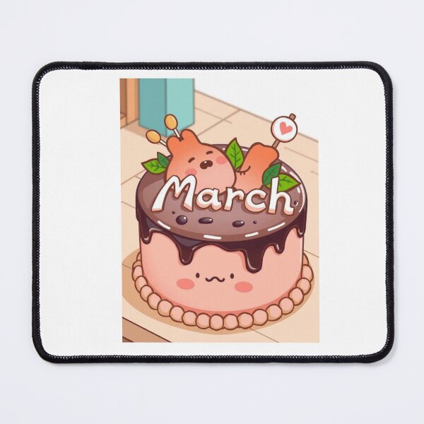 Item preview, March Cake kawaii cute birthday gift funny dessert designed and sold by CheeseBlueprint.
