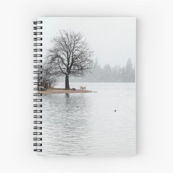 Item preview, Snow Falling over Lake Schier designed and sold by Kasia Design.