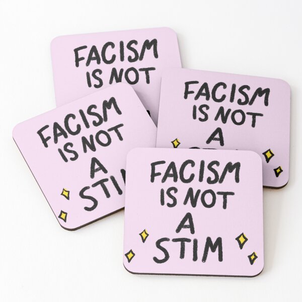 Item preview, FACISM IS NOT A STIM (Black/pnk) designed and sold by Pretty-Sounds.