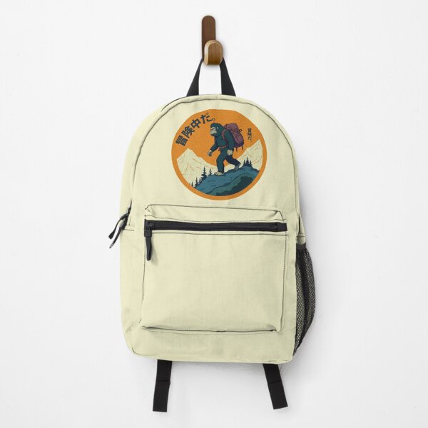 Item preview, Adventure Gorilla with Japanese Text | Retro Hiking Art designed and sold by GALUMARKET.