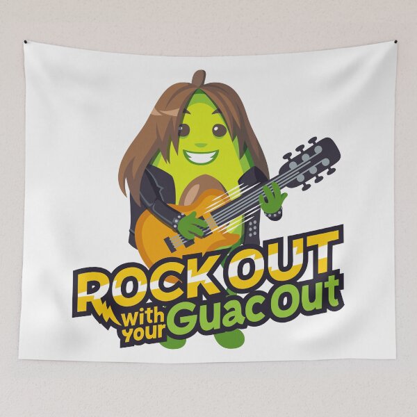 Item preview, JoyPixels™ Rockout With Your Guacout Avocado Emoji designed and sold by JoyPixels.