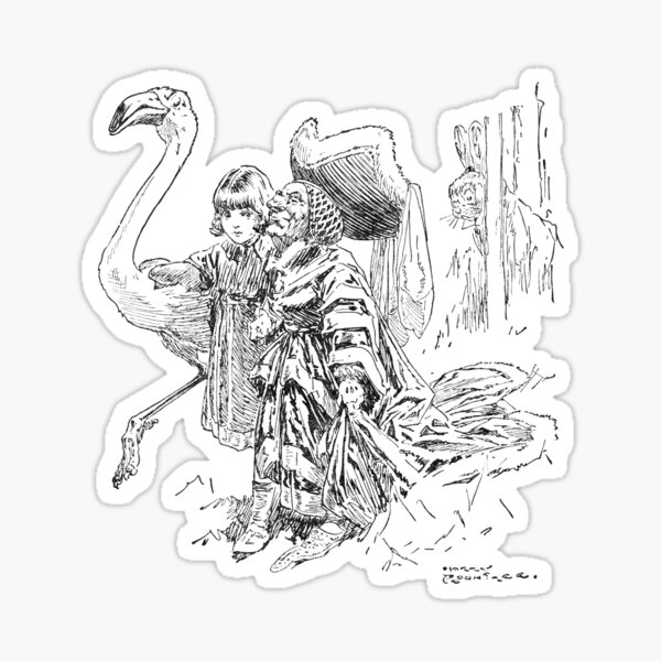 Duchess and Flamingo Sticker