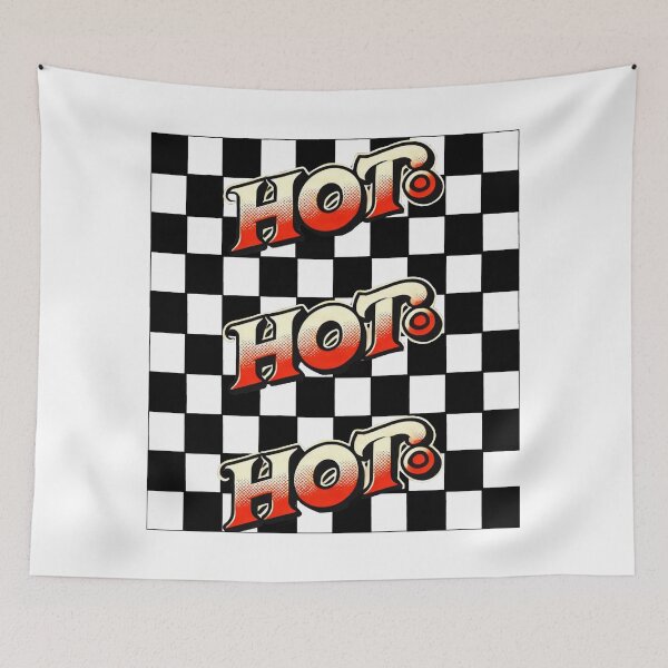 Item preview, Retro Pop Art Design with Checkerboard Pattern - HOT HOT HOT designed and sold by DI GIULIANO.