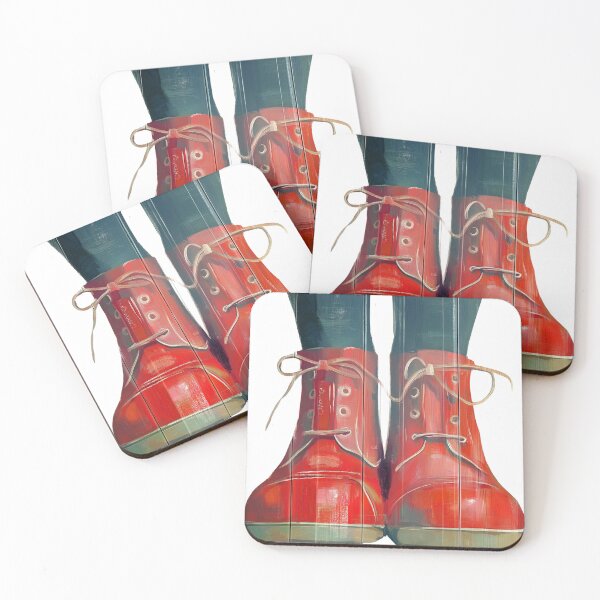 Item preview, Red Boots. Minimalist design. designed and sold by Shoot-The-Moon.