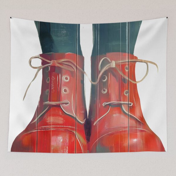 Item preview, Red Boots. Minimalist design. designed and sold by Shoot-The-Moon.