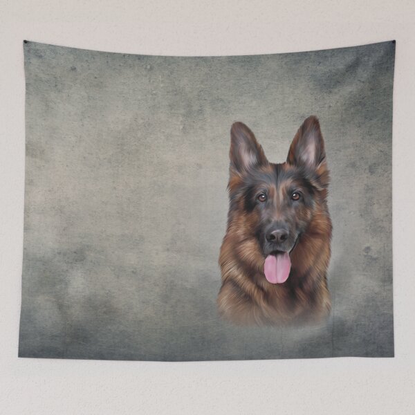 Item preview, German Shepherd dog. Drawing, illustration funny dog designed and sold by bonidog.