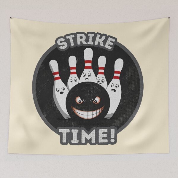 Item preview, Funny Bowling Ball and Pins | Strike Time Humor designed and sold by GALUMARKET.