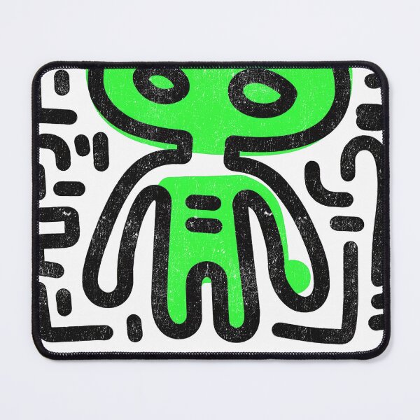 Item preview, Retro Green Abstract Alien  designed and sold by Mystikos Art.