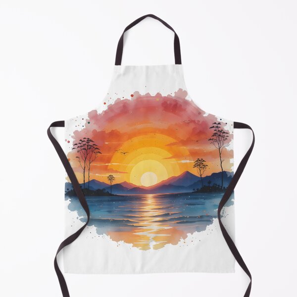 Item preview, Retro Watercolor Sunset designed and sold by AbstractIdeas.