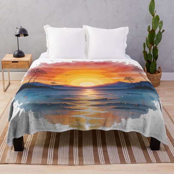 Item preview, Retro Watercolor Sunset designed and sold by AbstractIdeas.