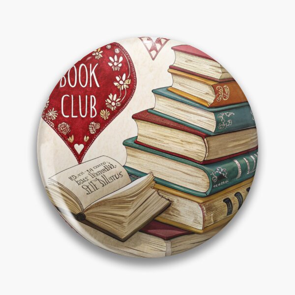 Item preview, Book Club Babe, Heart-shaped design with book stacks, Book Lover, Bibliophile, Bookworm, Book Addict, Reading Time designed and sold by PixelStoneDesign .