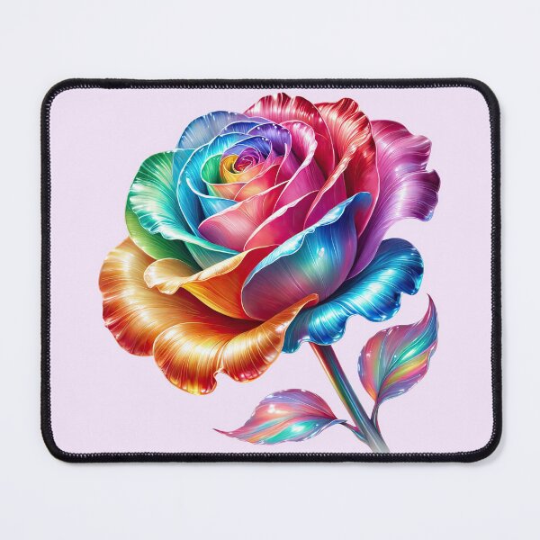 Item preview, beautiful rainbow colored rose designed and sold by LoneAngel.