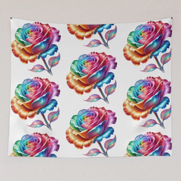 Item preview, beautiful rainbow colored rose designed and sold by LoneAngel.