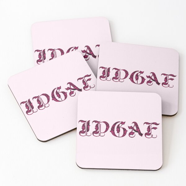 Item preview, Pink IDGAF Elegant Calligraphy designed and sold by Skull Fern.