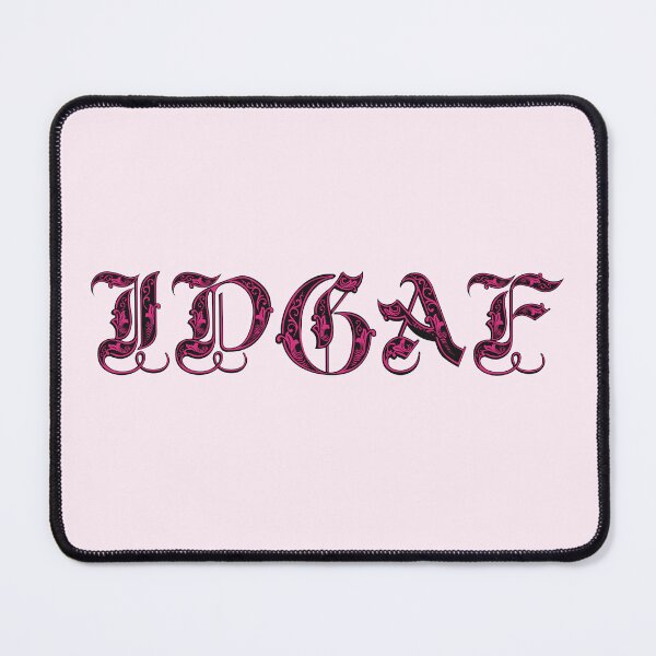 Item preview, Pink IDGAF Elegant Calligraphy designed and sold by Skull Fern.