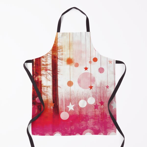 Item preview, Colorful abstract design with hanging shapes in a forest setting at dawn designed and sold by anytka.