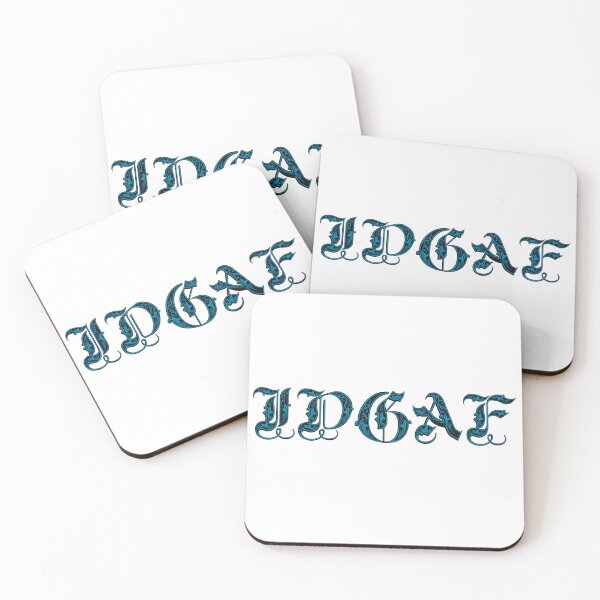 Item preview, Blue IDGAF Elegant Calligraphy designed and sold by Skull Fern.
