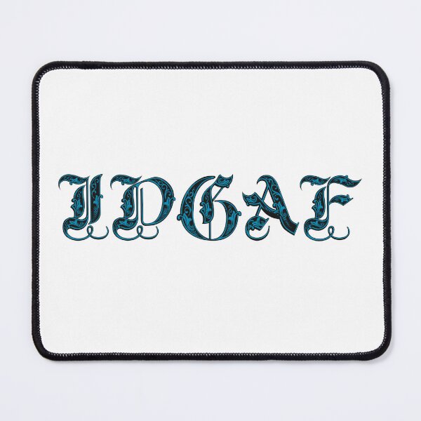 Item preview, Blue IDGAF Elegant Calligraphy designed and sold by Skull Fern.