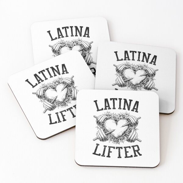 Item preview, Latina Lifter Spanish Gym Barbell Heart Hispanic Fitness designed and sold by GrandeDuc.