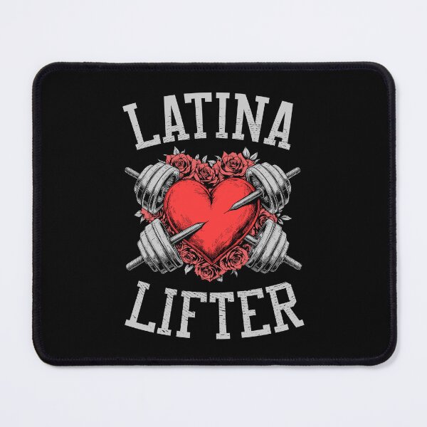 Item preview, Latina Lifter Spanish Gym Barbell Heart Hispanic Fitness designed and sold by GrandeDuc.