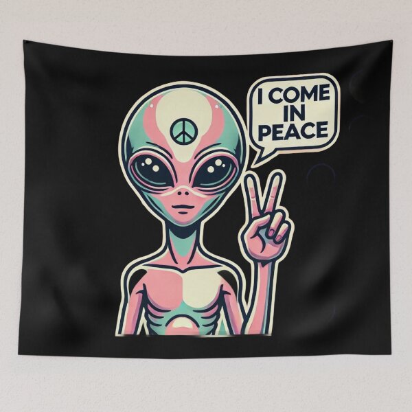 Item preview, Come in Peace Alien designed and sold by Planetporridge.