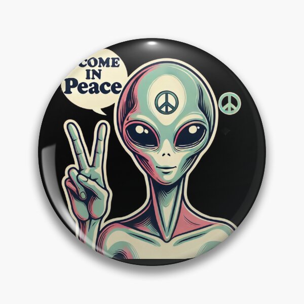 Item preview, I Come in Peace Alien designed and sold by Planetporridge.