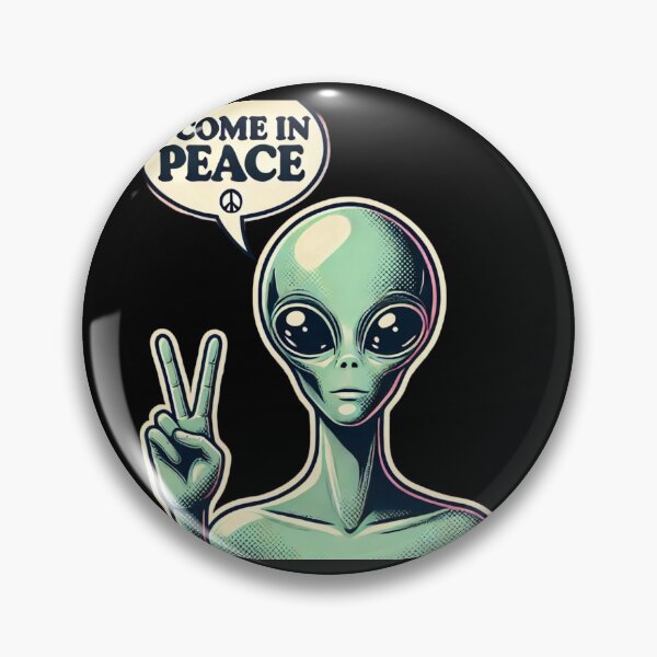 Item preview, I Come in Peace Alien Art designed and sold by Planetporridge.