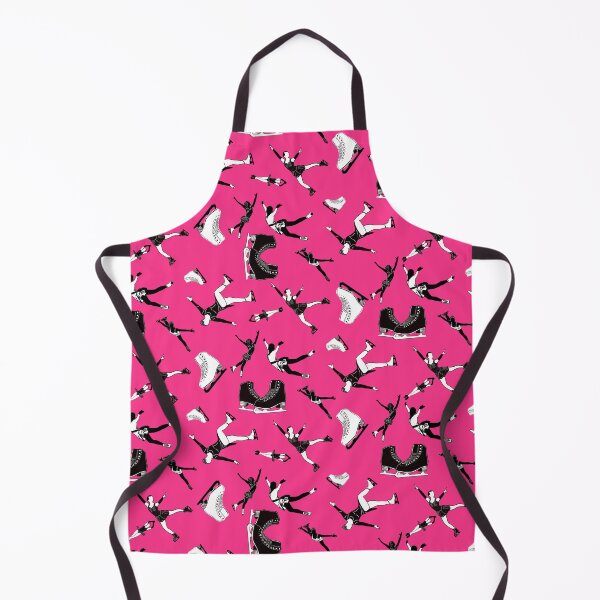 Item preview, Figure Skating Female Silhouettes on Fuchsia Background designed and sold by PD-Skating.