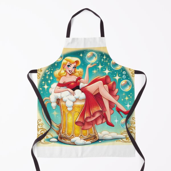 Item preview, Glamour Beer Girl – Retro Bar Design designed and sold by agazub90.