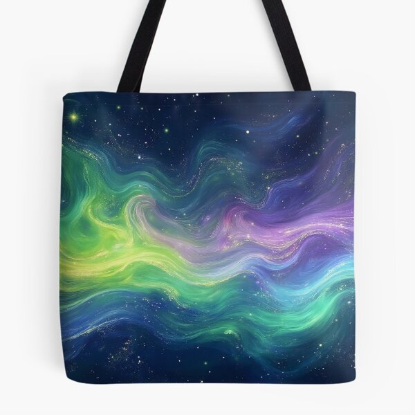 Item preview, Abstract Aurora Borealis Northern Lights Wall Art designed and sold by aiEuroGirls.