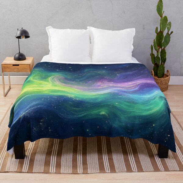 Item preview, Abstract Aurora Borealis Northern Lights Wall Art designed and sold by aiEuroGirls.