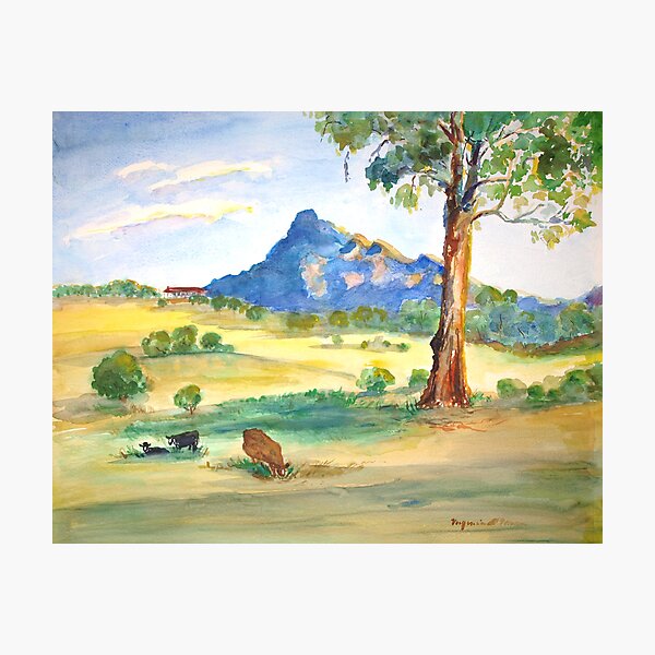 Item preview, Mt Barney View with Cows designed and sold by ginnymac.