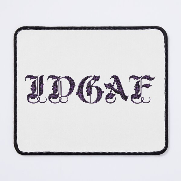 Item preview, Purple IDGAF Elegant Calligraphy designed and sold by Skull Fern.
