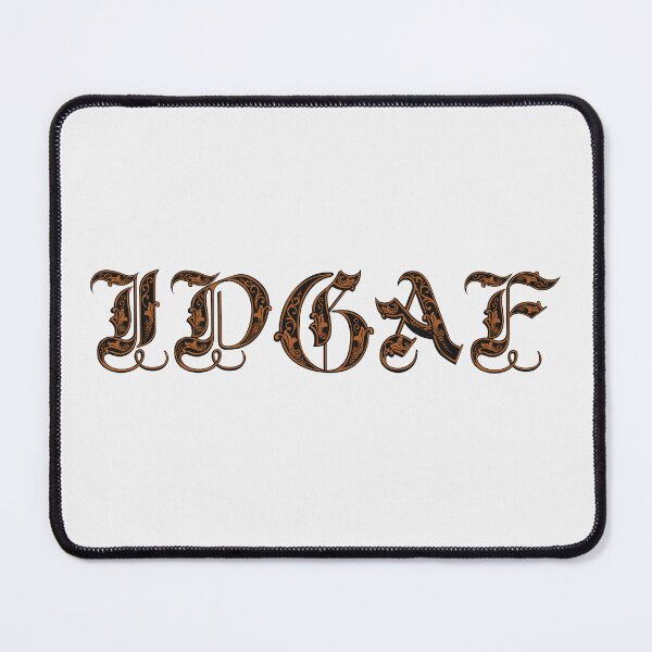 Item preview, Brass IDGAF Elegant Calligraphy designed and sold by Skull Fern.