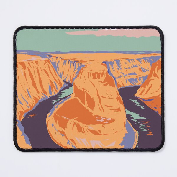 Item preview, Horseshoe Bend in the East Rim of Grand Canyon Arizona WPA Poster Art designed and sold by patrimonio.