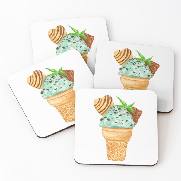 Item preview, Mint Chocolate Chip Ice Cream With Chocolate Heart designed and sold by daphsam.