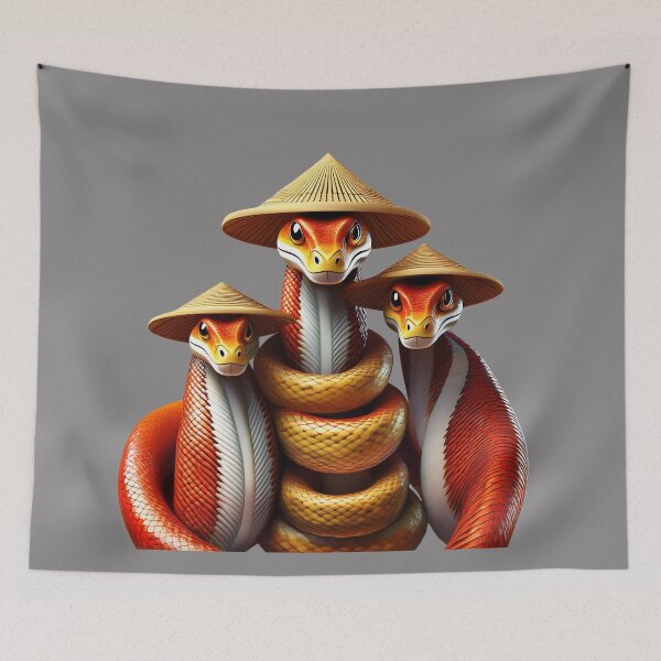Item preview, Year of the Snake: Corn Snake Curiosity: A captivating image showcasing the beauty and grace of a corn snake, celebrating the Chinese New Year of the Snake. designed and sold by Grang Art Artistic Designs.
