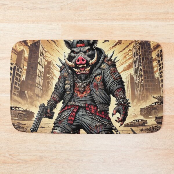 Item preview, Warrior of the Ruins: The Apocalyptic Warthog designed and sold by RobDaHoody.