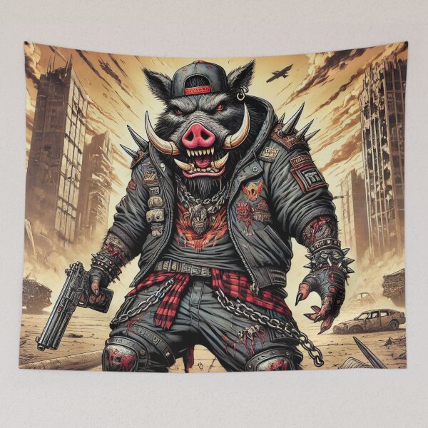 Item preview, Warrior of the Ruins: The Apocalyptic Warthog designed and sold by RobDaHoody.