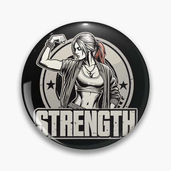 Item preview, Strength strong woman tenses arm on gift designed and sold by Pineapple-Tree.