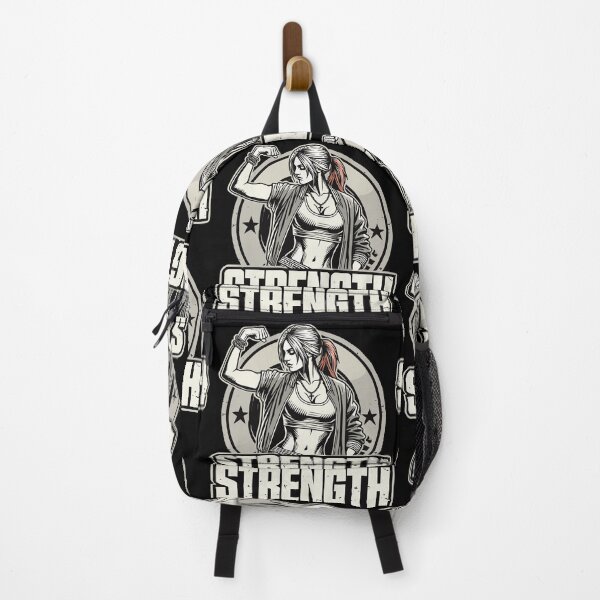 Item preview, Strength strong woman tenses arm on gift designed and sold by Pineapple-Tree.