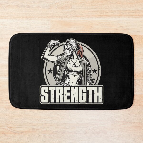 Item preview, Strength strong woman tenses arm on gift designed and sold by Pineapple-Tree.