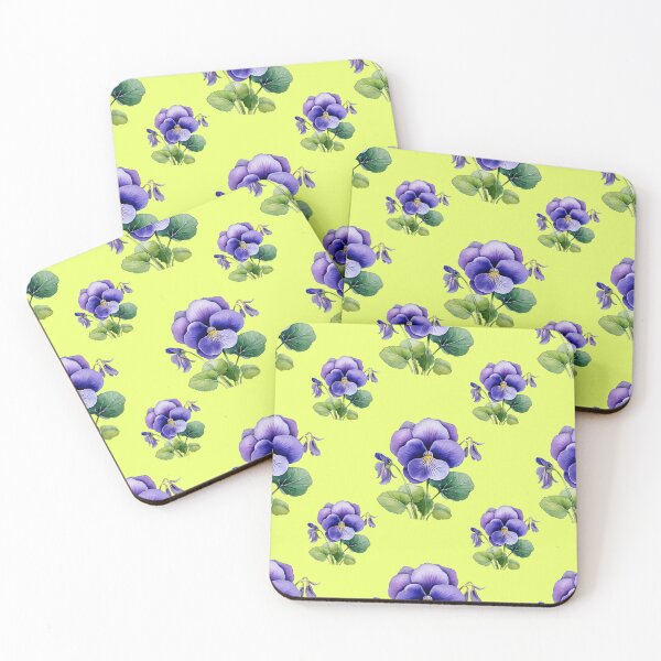 Item preview, Violet Vignettes: A delicate pattern featuring clusters of violets, symbolizing humility and faithfulness. designed and sold by Grang Art Artistic Designs.