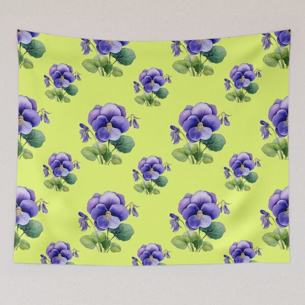 Item preview, Violet Vignettes: A delicate pattern featuring clusters of violets, symbolizing humility and faithfulness. designed and sold by Grang Art Artistic Designs.