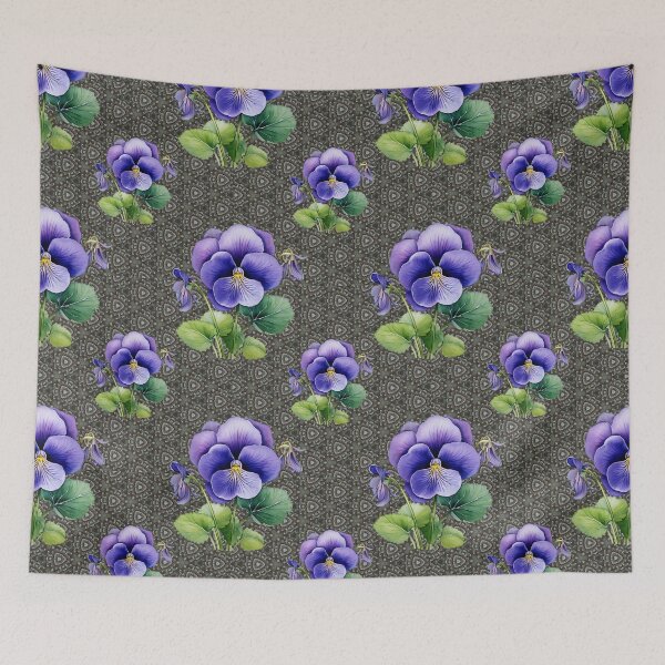 Item preview, Purple Paradise: A delicate pattern featuring clusters of violets, symbolizing humility and faithfulness. designed and sold by Grang Art Artistic Designs.