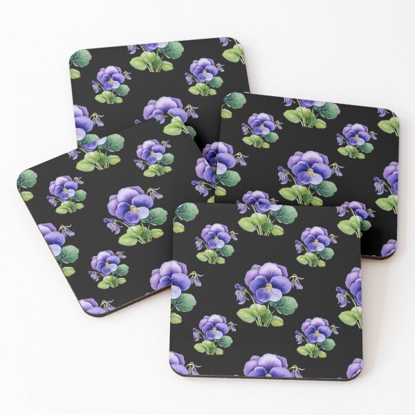 Item preview, Winter's Whisper: A delicate pattern featuring clusters of violets, symbolizing humility and faithfulness. designed and sold by Grang Art Artistic Designs.