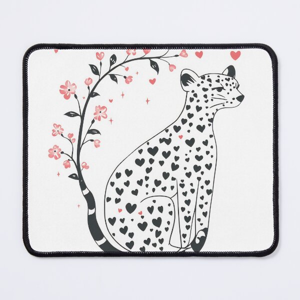 Item preview, Heart-patterned leopard in blooms designed and sold by anytka.