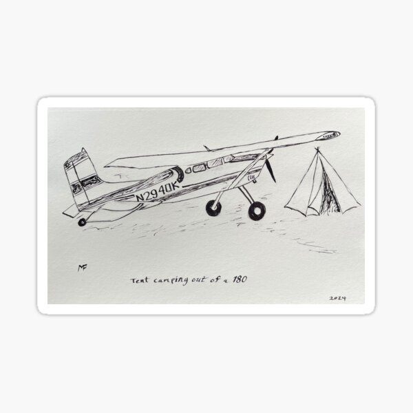 Item preview, Airplane Camping  designed and sold by OldSoulArt.